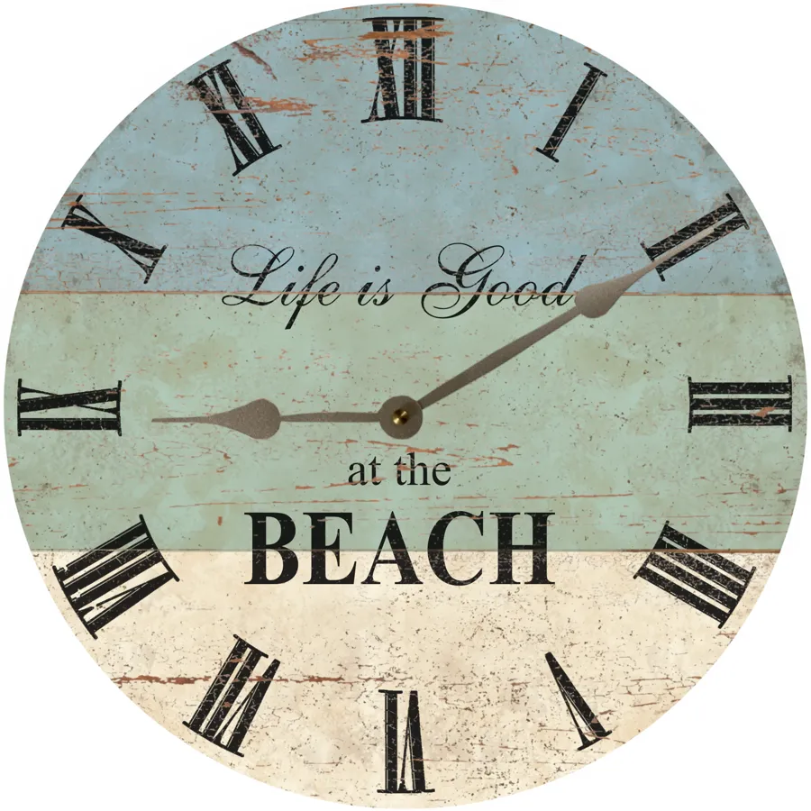 Life is Good at the Beach Wall Clock- Life is Good Beach Clock