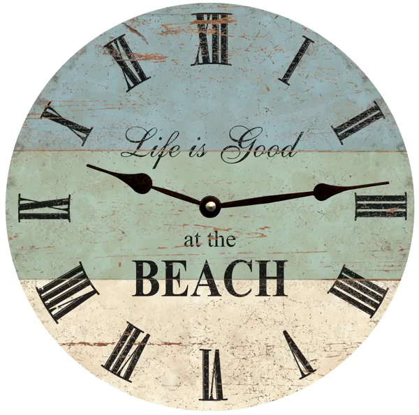 Life is Good at the Beach Wall Clock- Life is Good Beach Clock