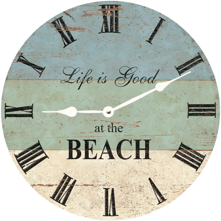 Life is Good at the Beach Wall Clock- Life is Good Beach Clock