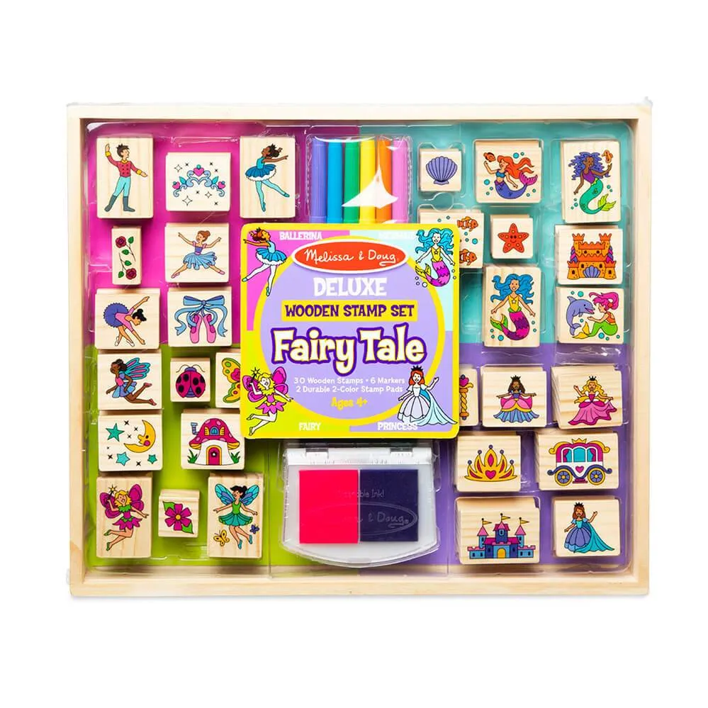 Melissa & Doug Deluxe Wooden Stamp Set Fairy Tale