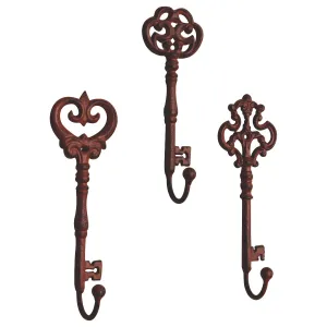 Metal Wall Mount Skeleton Keys Coat Hook/Key Ring Hooks