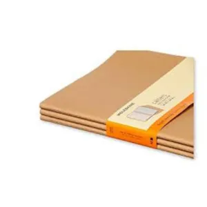 Moleskine Cashier Ruled Extra Large Size Set of 3 kraft Brown