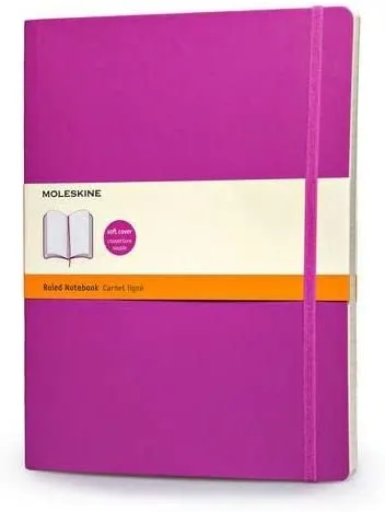 Moleskine Ruled Notebook Extra Large Purple Soft Cover