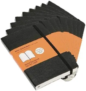 Moleskine Soft Cover Ruled Pocket Size Notebooks 9 Pcs Display