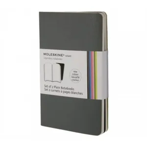 Moleskine Volant Plain Pocket Notebook Set of 2 Grey