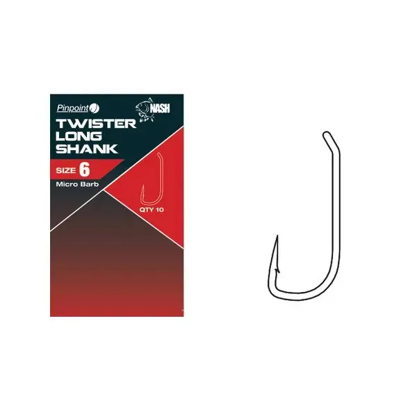 Nash Twister Long Shank Hooks