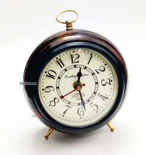 NORVILLE® Wooden Table Clock Analog Watch for Office Desk, Home Decor, Study Table, Showpeice, Decorative & Gift Item