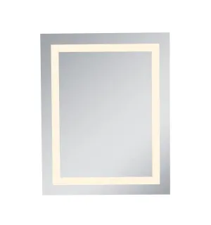 Nova LED Hardwired Mirror Rectangle Dimmable 3000K in Glossy White