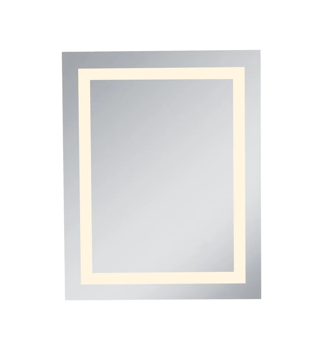 Nova LED Hardwired Mirror Rectangle Dimmable 3000K in Glossy White