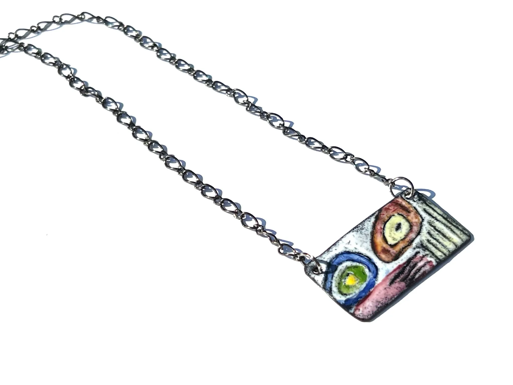 Painted Enamel Necklace