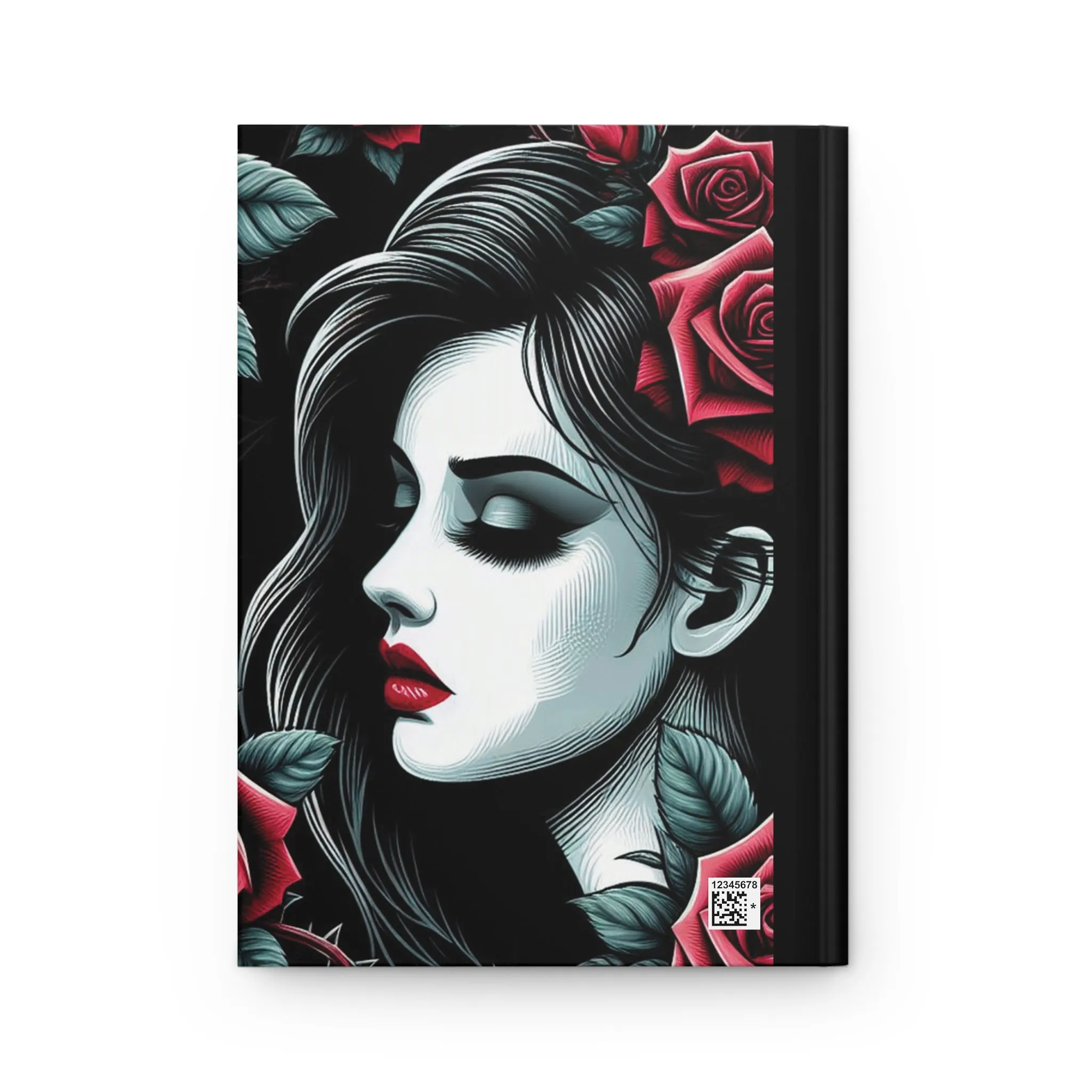 Personalised Hardcover Journal Matte, Girl and Roses, awd-1686