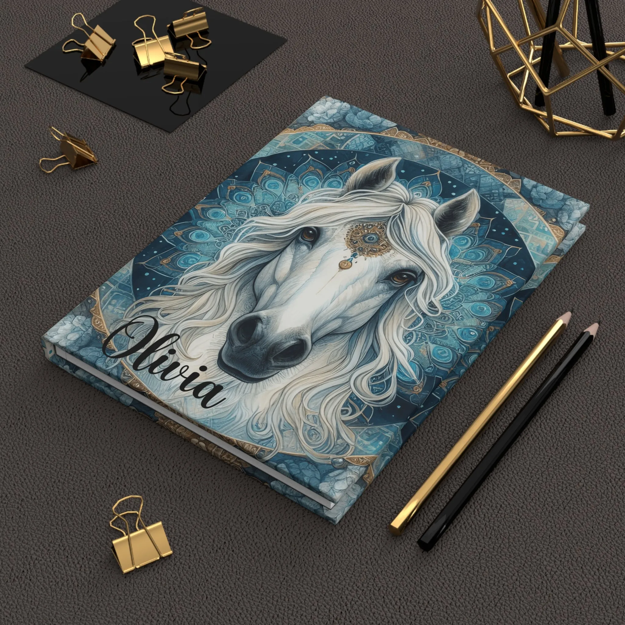 Personalised Hardcover Journal Matte, Horse, awd-1704