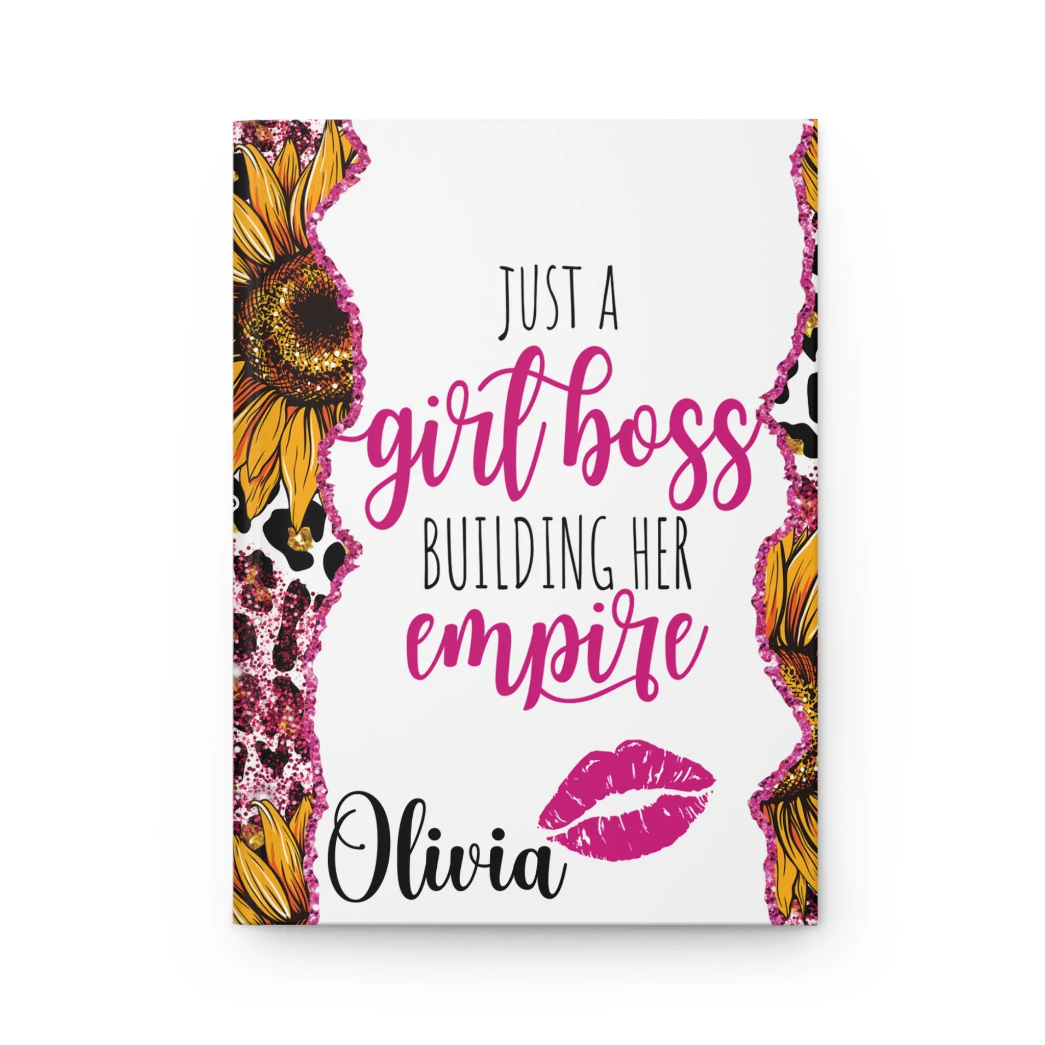 Personalised Hardcover Journal Matte, Just a Girl Boss building her empire, awd-1696