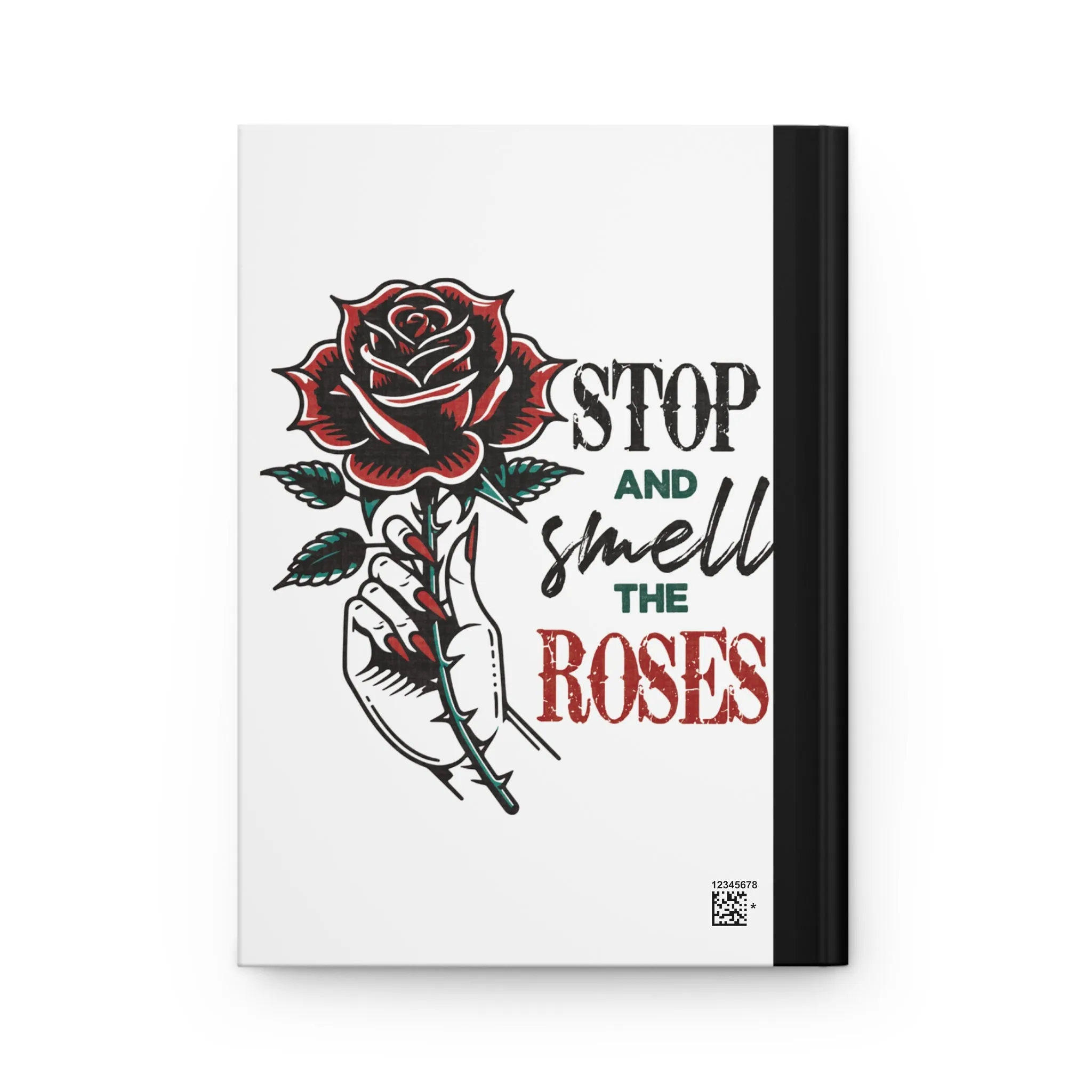 Personalised Hardcover Journal Matte, Stop and Smell the Roses, awd-1656