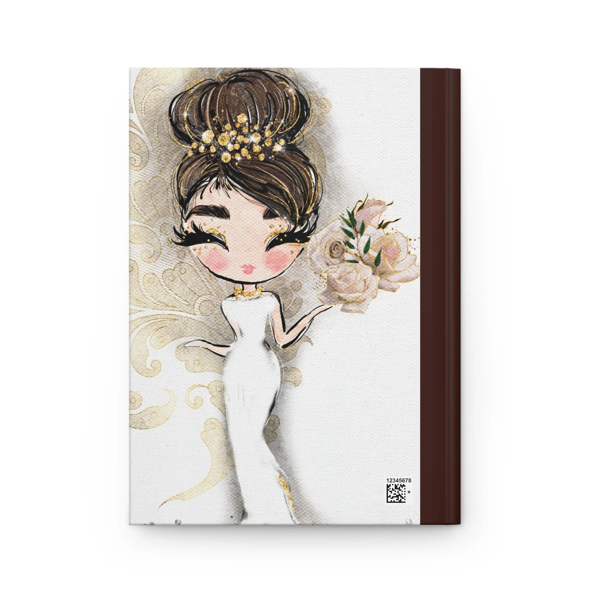 Personalised Hardcover Wedding Journal Matte, Country and Western, Whimsical Bride, awd-1773