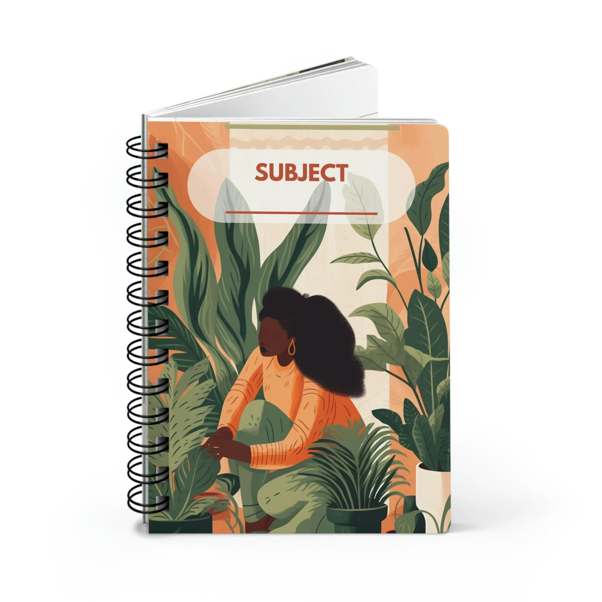 Plant Lady Spiral AMAKA Notebook | Softcover Personalized | To Do Planner | Student Gifts | School Supplies