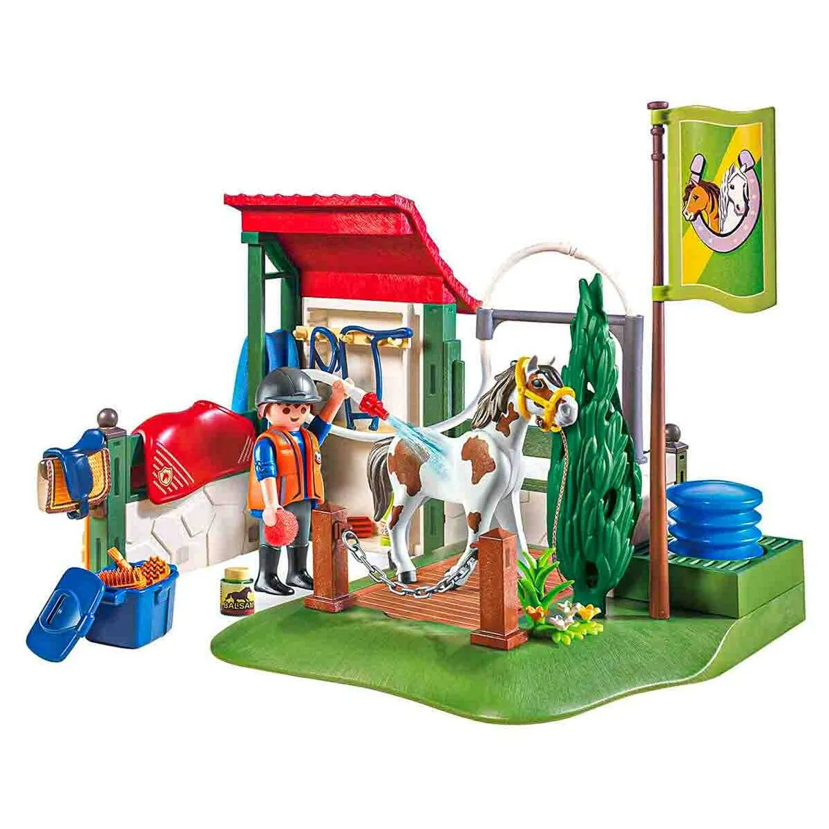 Playmobil Country Horse Grooming Station with Functional Water Pump