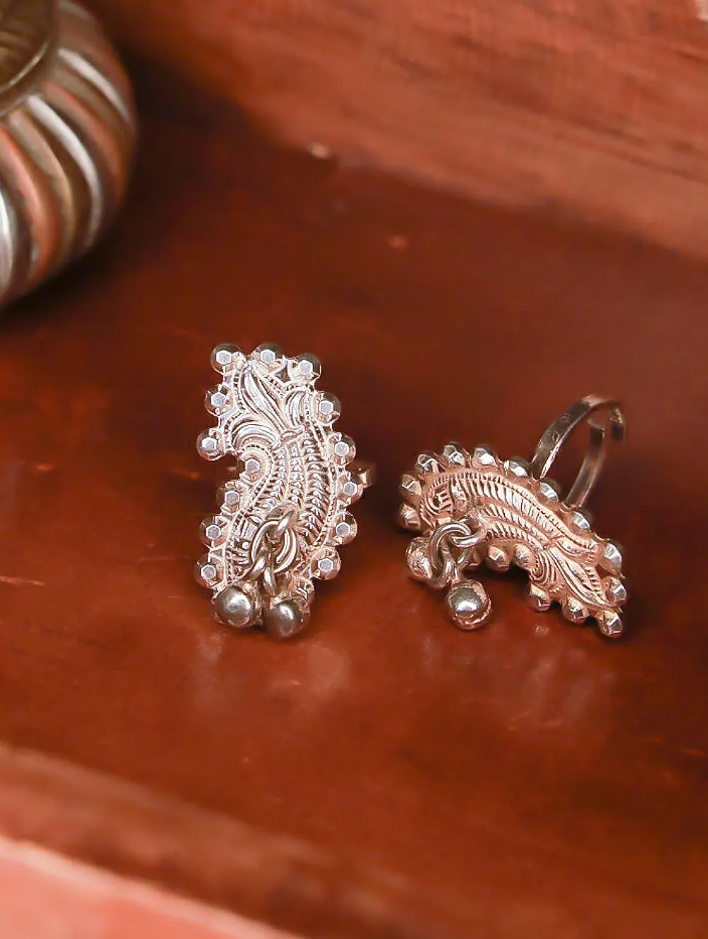 Pure Silver Traditional Maharashtrian Masoli Toe Rings - (Set of 2)