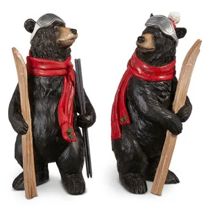 Raz Imports 2023 Dashing Through The Snow 12" Skiing Black Bear, Asst of 2