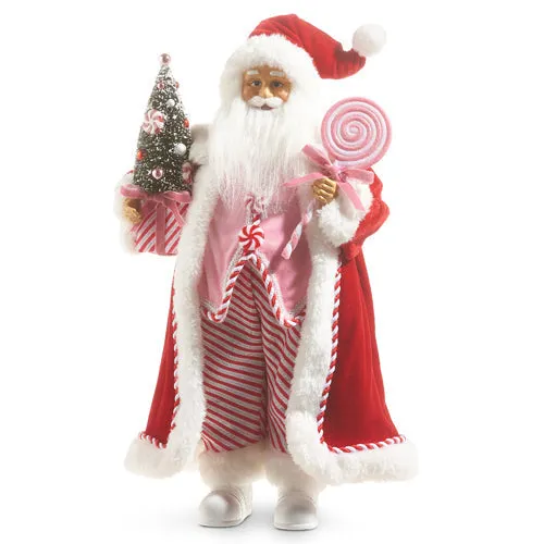 Raz Imports 2023 Jingle & Cocoa 18" Peppermint Swirl Santa