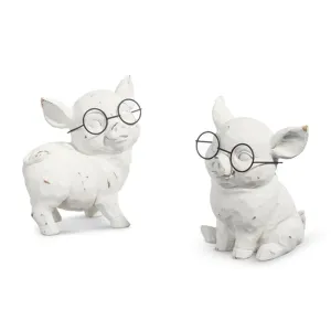 Raz Imports 2024 The Carrot Patch 6.5" Pig With Glasses, Asst of 2