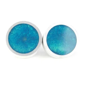 Resinique studs - blue green