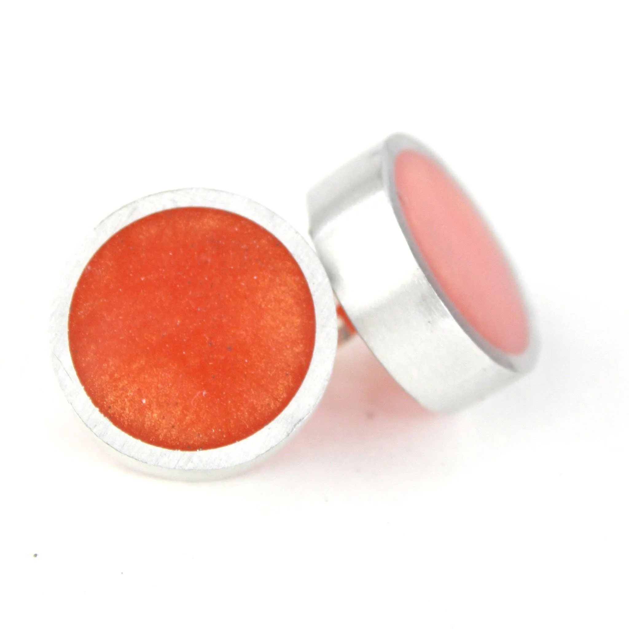 Resinique studs - orange