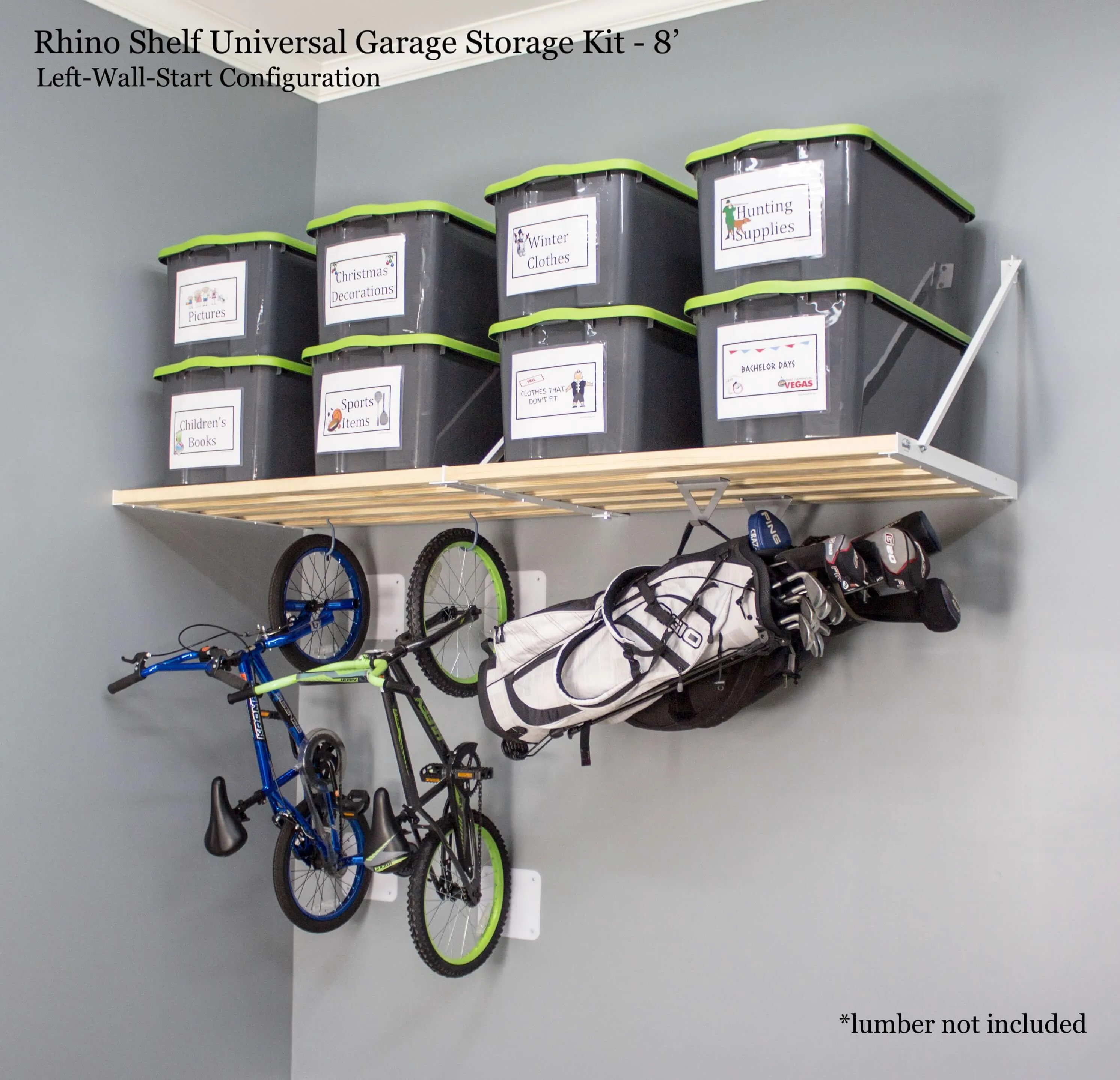 Rhino Shelf Universal Garage Storage Kit