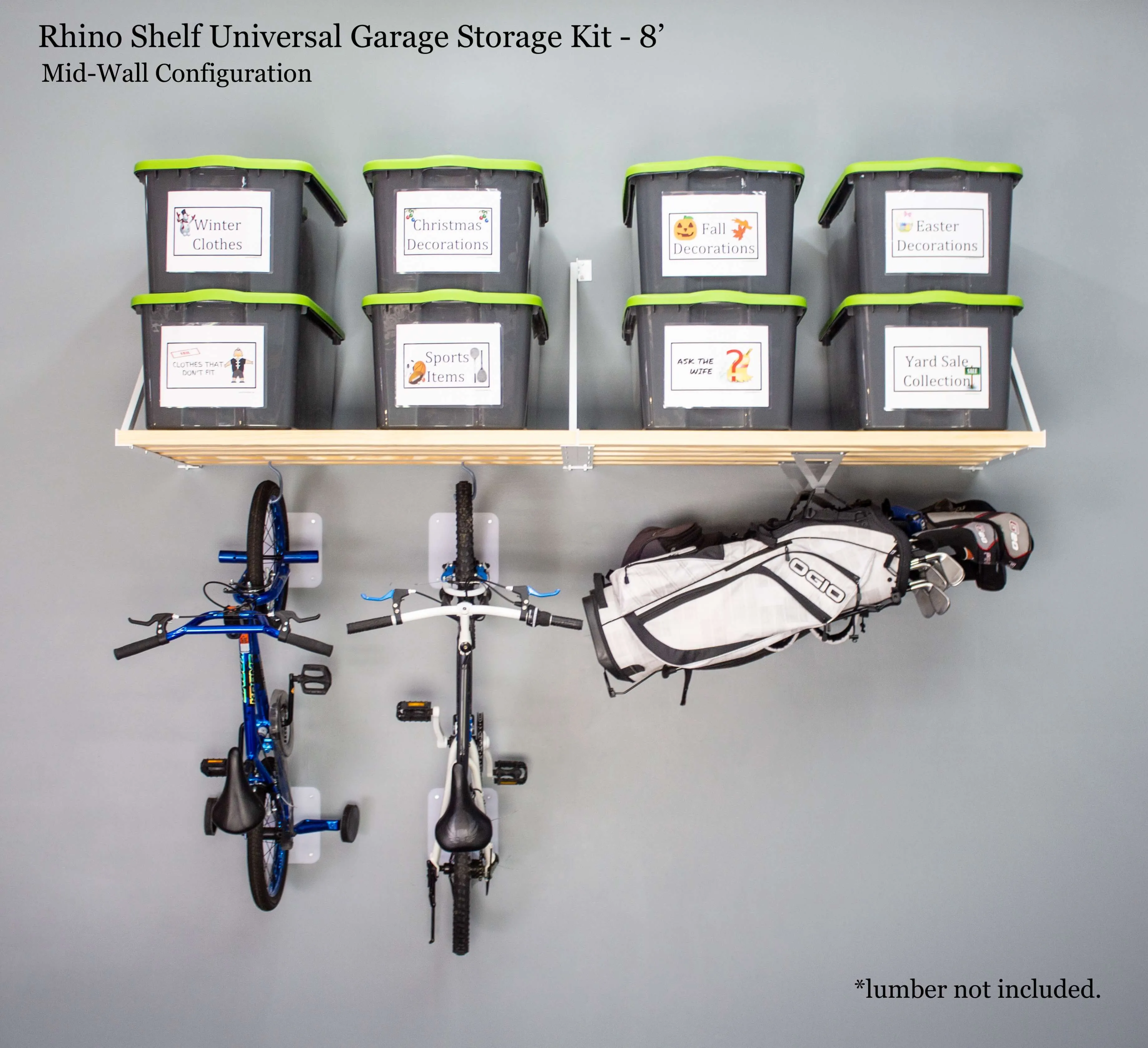 Rhino Shelf Universal Garage Storage Kit