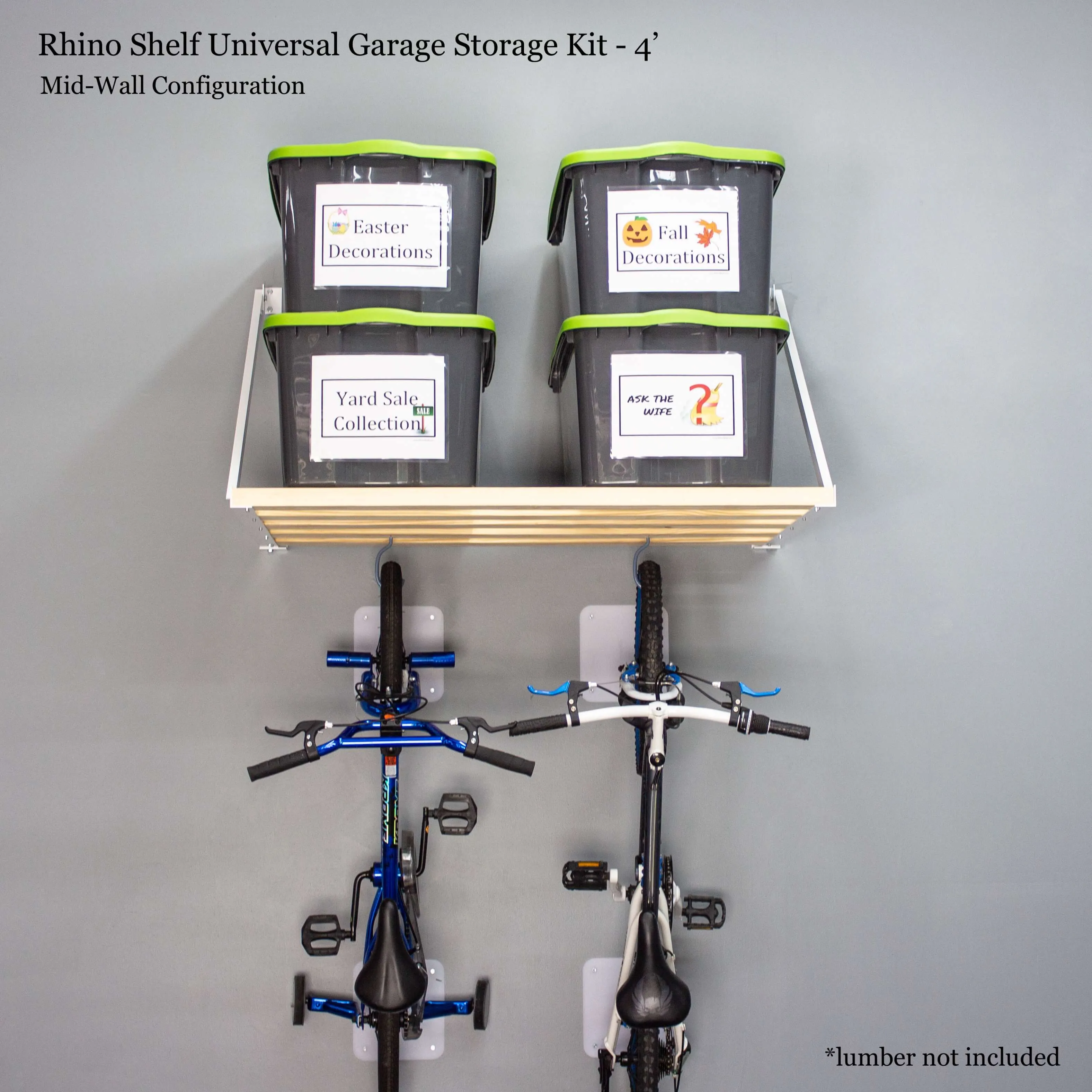 Rhino Shelf Universal Garage Storage Kit