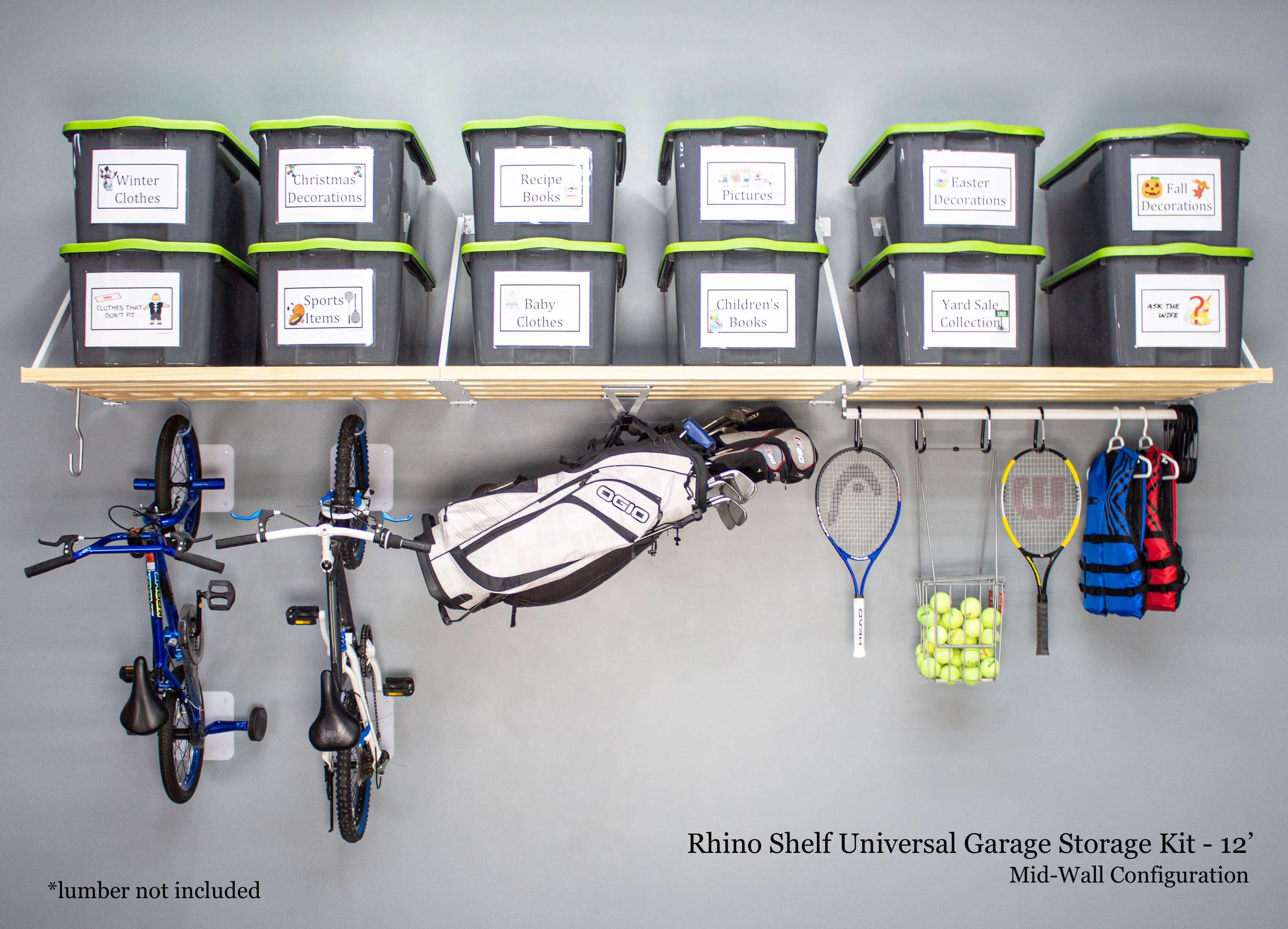 Rhino Shelf Universal Garage Storage Kit