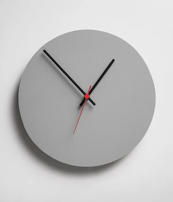 Round Clock Grey