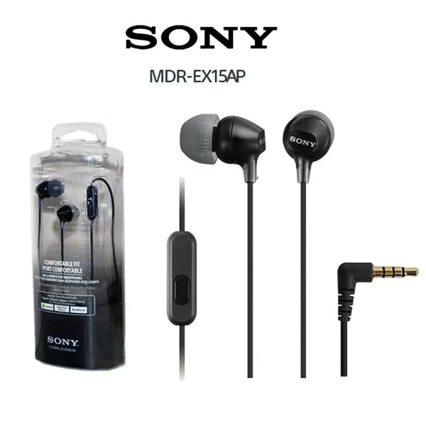 Sony MDREX15AP In-Ear Earbud Headphones with Mic