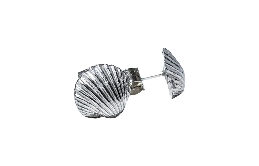 Sterling Silver Cockle Shell studs