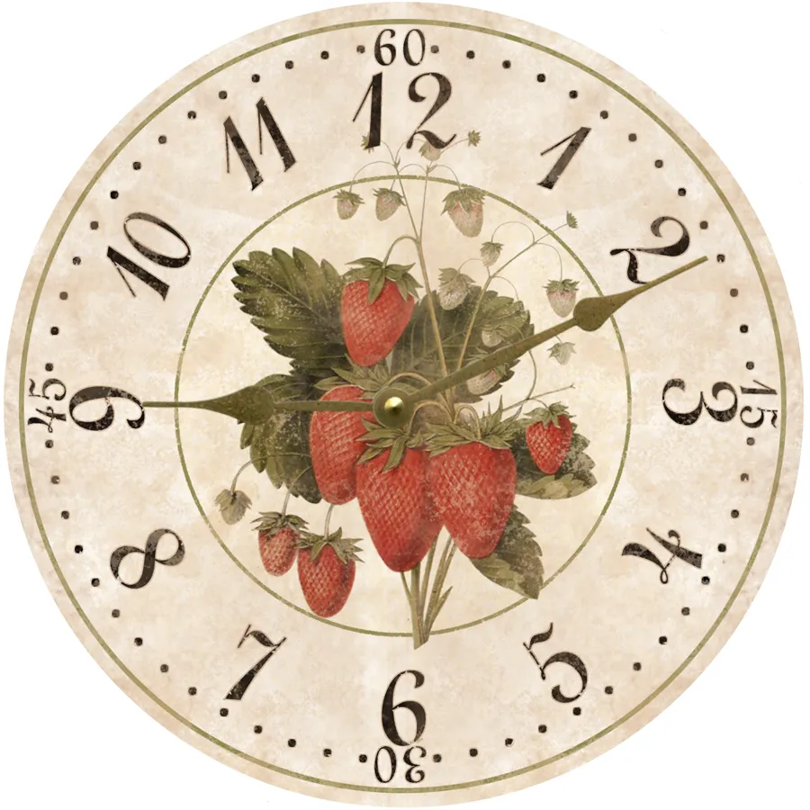 Strawberry Clock- Strawberry Wall Clock