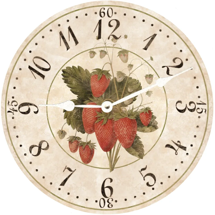 Strawberry Clock- Strawberry Wall Clock