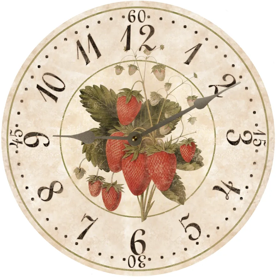 Strawberry Clock- Strawberry Wall Clock