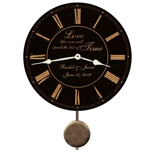 Test Of Time Wedding Clock- Black Clock