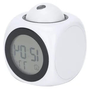 Time Broadcast Clock, LCD Clock, Support The Hourly Voice Telling Time Chiming Clock, Projection Function for Students Essential Office Workers Home