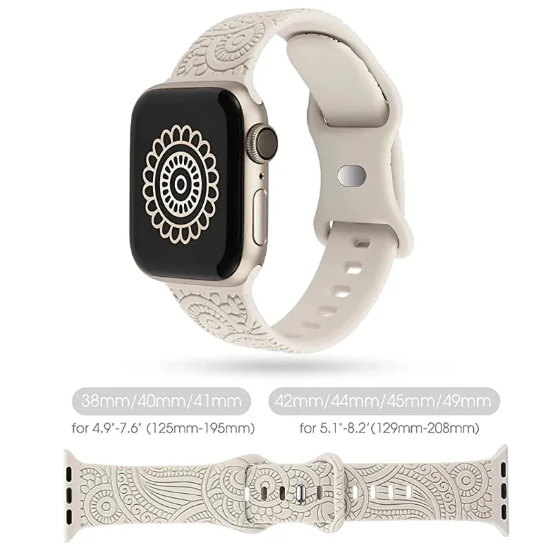 Tribal Elegance Silicon Band for Apple Watch - Pink