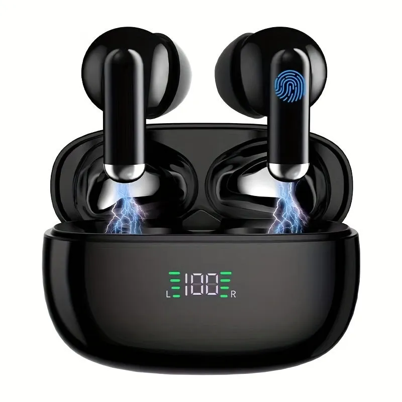 Unleash Freedom Wireless Earbuds with LED Power Display Charging Case