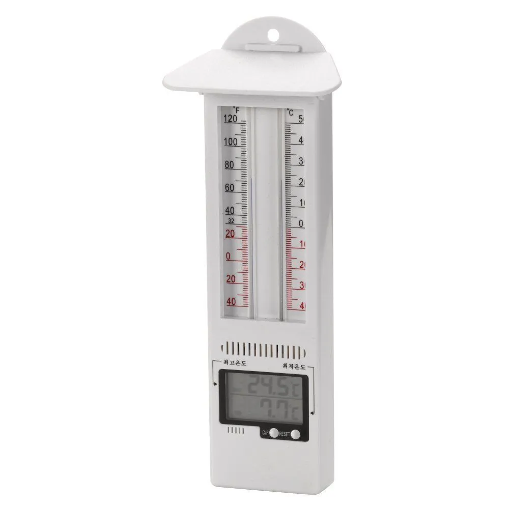 Useful 24cm Max/Min Digital & Analogue Thermometer