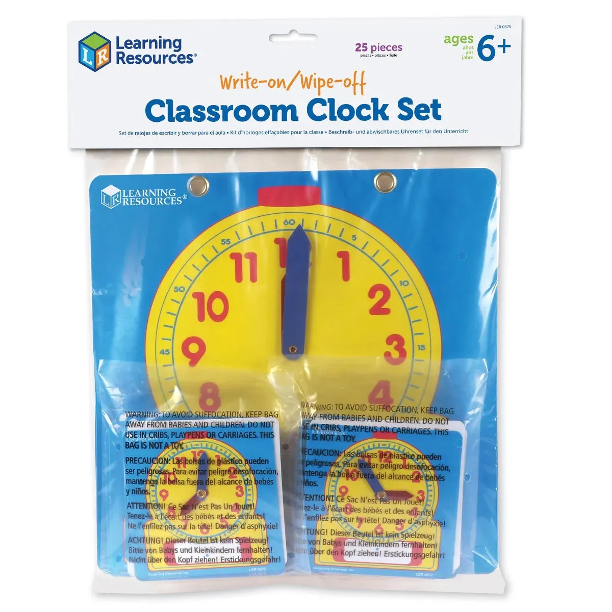 Write & Wipe Clocks - Classroom Set of 25