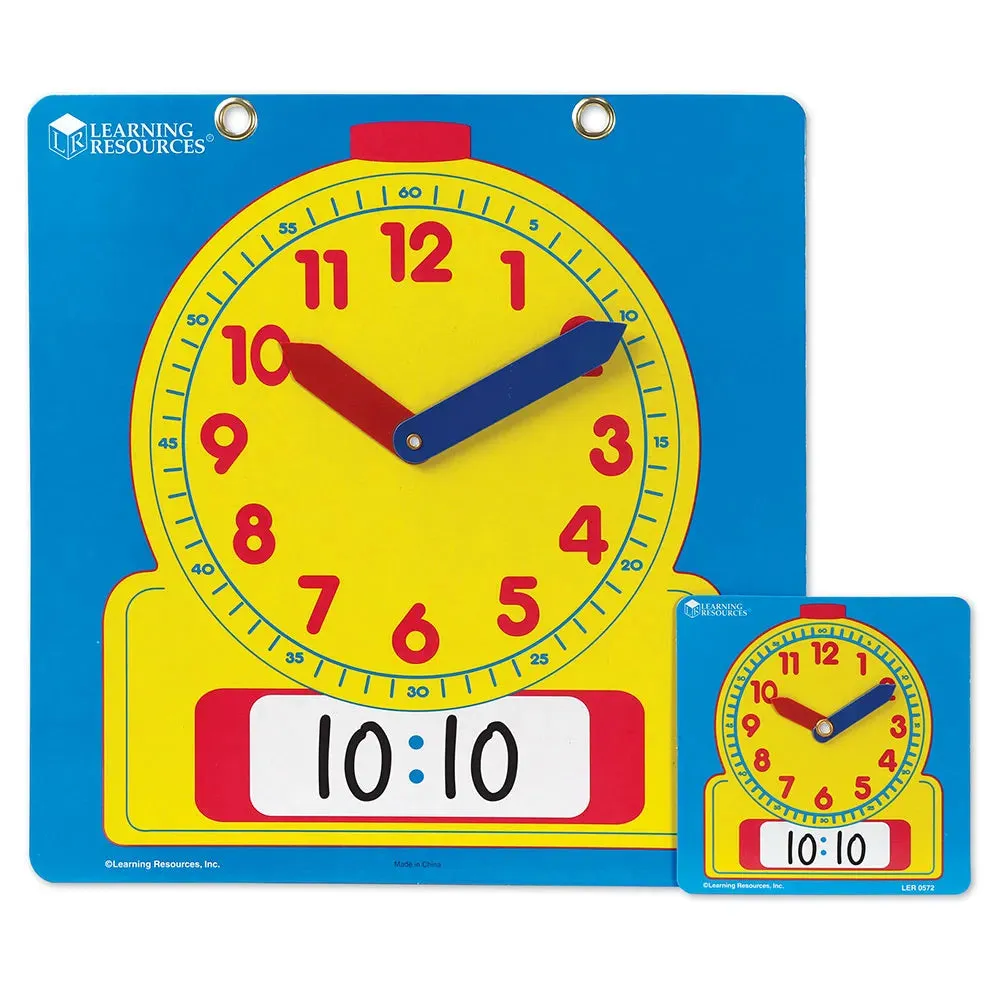 Write & Wipe Clocks - Classroom Set of 25