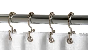 Zenna Home 96SS Roller Shower Curtain Hook, Steel/Zinc, Chrome :CD 12: QUANTITY: 1